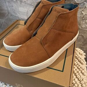 L.L. Bean Echo Bay Women's Tan Leather Ankle Boots Size 9